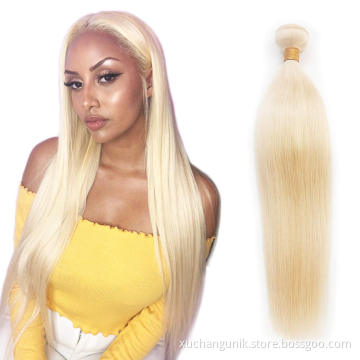 Uniky 613 blonde human hair extension 613 virgin cuticle aligned human hair bundles 613 raw virgin indian hair from india